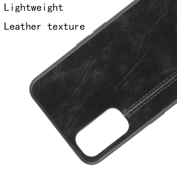 For Oppo Reno4 Shockproof Sewing Cow Pattern Skin PC + PU + TPU Case