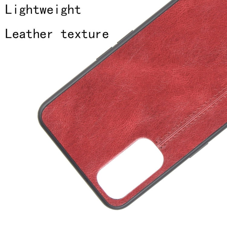 For Oppo Reno4 Shockproof Sewing Cow Pattern Skin PC + PU + TPU Case