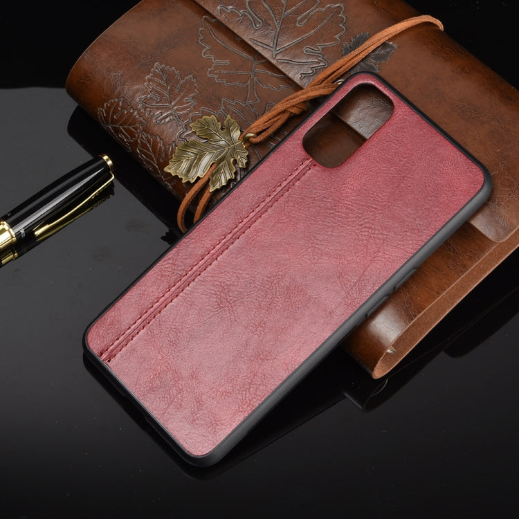 For Oppo Reno4 Shockproof Sewing Cow Pattern Skin PC + PU + TPU Case