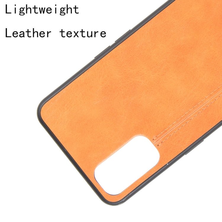 For Oppo Reno4 Shockproof Sewing Cow Pattern Skin PC + PU + TPU Case