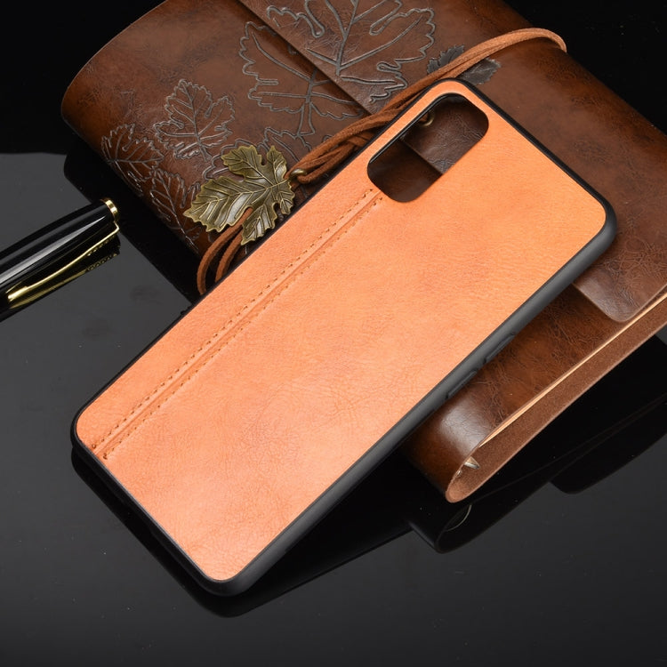 For Oppo Reno4 Shockproof Sewing Cow Pattern Skin PC + PU + TPU Case