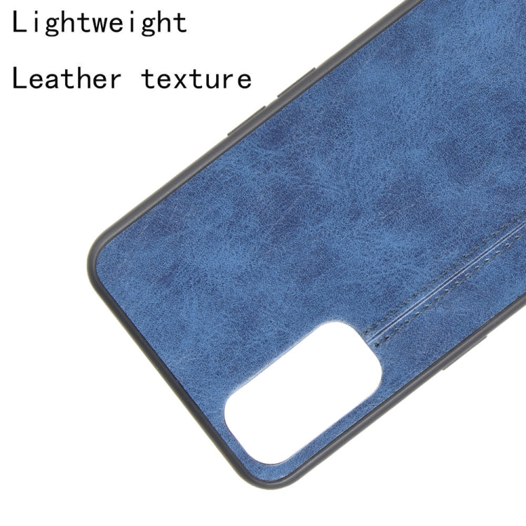 For Oppo Reno4 Shockproof Sewing Cow Pattern Skin PC + PU + TPU Case