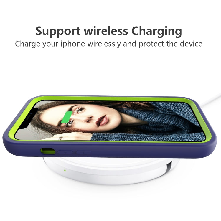 For iPhone 12 mini Wave Pattern 3 in 1 Silicone+PC Shockproof Protective Case