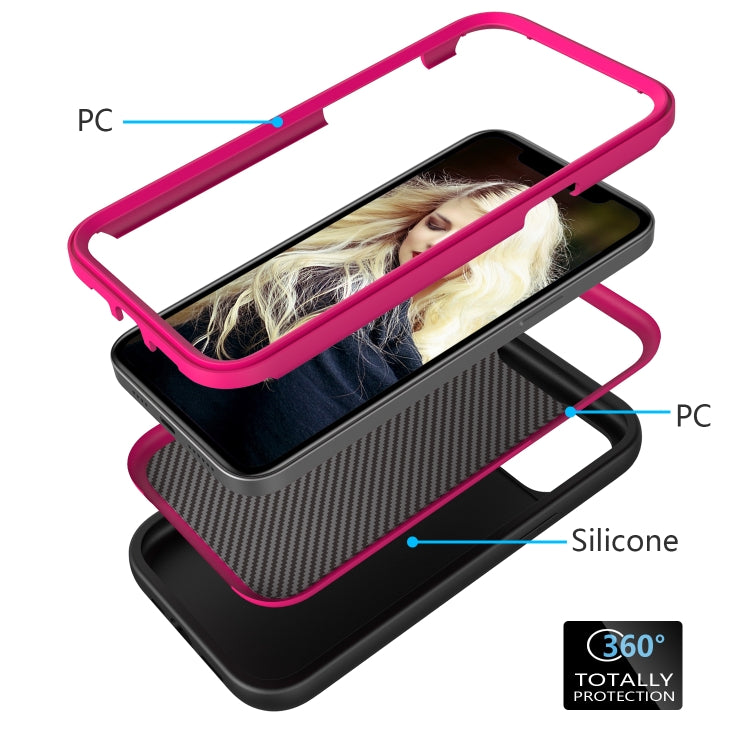 For iPhone 12 mini Wave Pattern 3 in 1 Silicone+PC Shockproof Protective Case