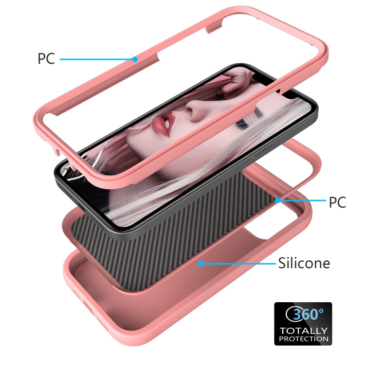 For iPhone 12 mini Wave Pattern 3 in 1 Silicone+PC Shockproof Protective Case