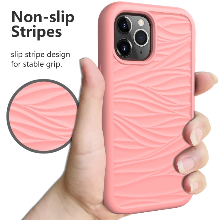 For iPhone 12 mini Wave Pattern 3 in 1 Silicone+PC Shockproof Protective Case