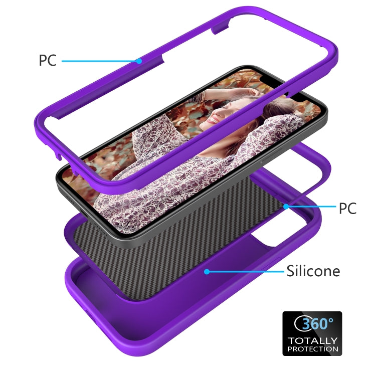 For iPhone 12 mini Wave Pattern 3 in 1 Silicone+PC Shockproof Protective Case