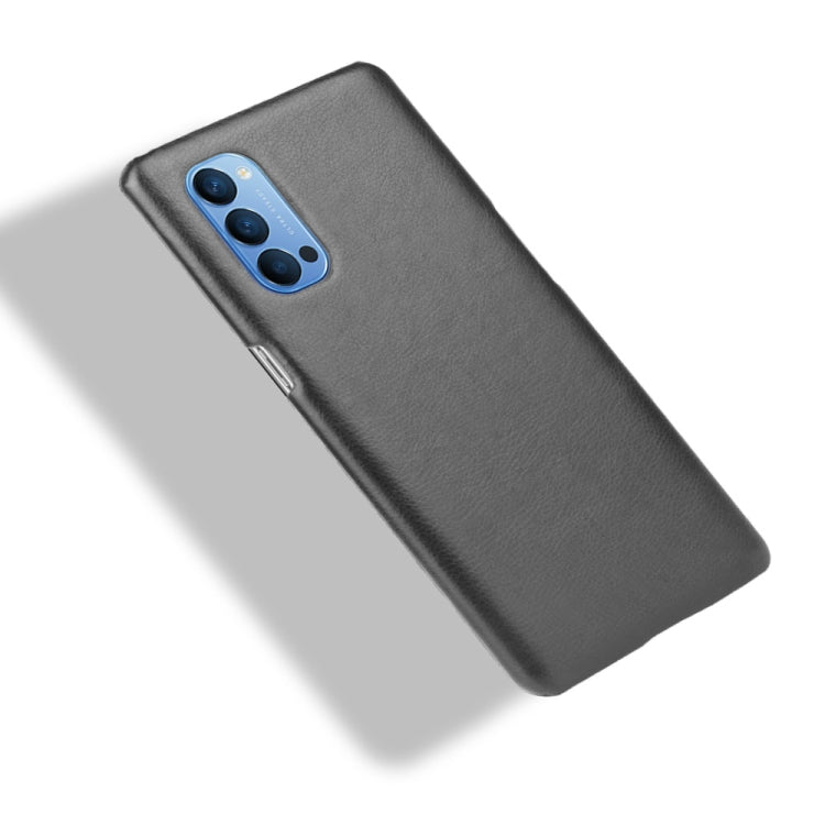 For Oppo Reno4 Shockproof Litchi Texture PC + PU Case