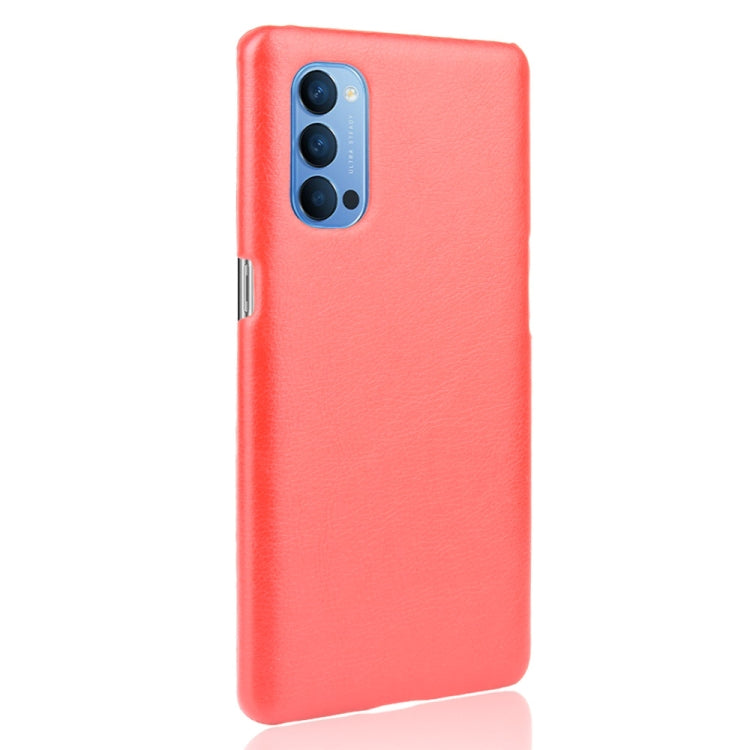 For Oppo Reno4 Shockproof Litchi Texture PC + PU Case