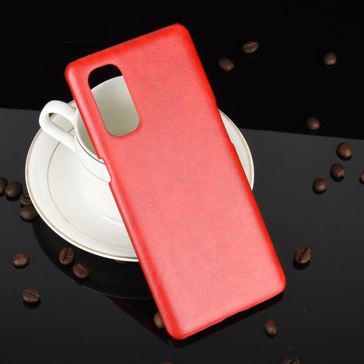 For Oppo Reno4 Shockproof Litchi Texture PC + PU Case