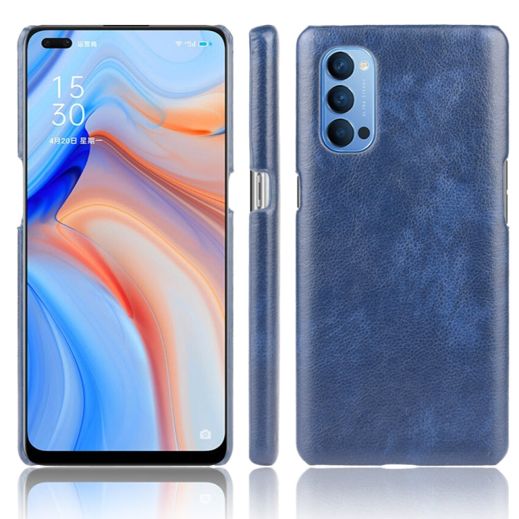 For Oppo Reno4 Shockproof Litchi Texture PC + PU Case