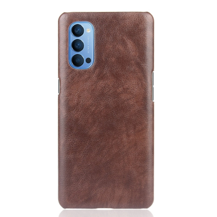 For Oppo Reno4 Shockproof Litchi Texture PC + PU Case