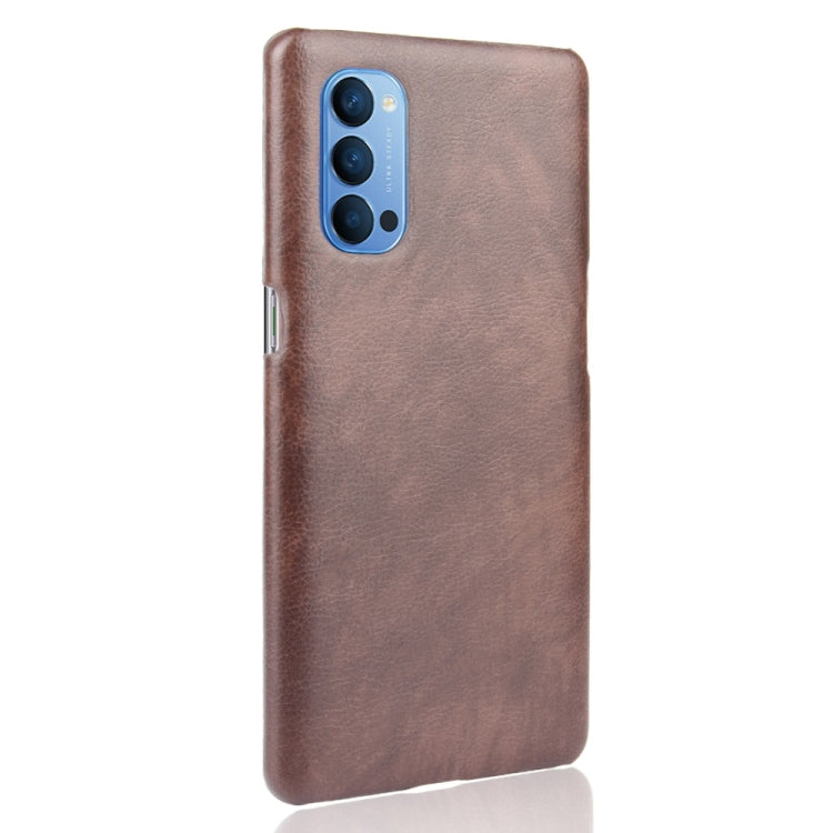 For Oppo Reno4 Shockproof Litchi Texture PC + PU Case