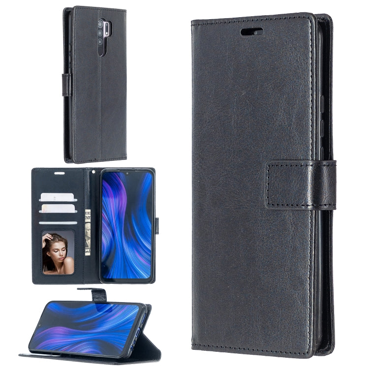 For Xiaomi Redmi 9 Crazy Horse Texture Horizontal Flip Leather Case with Holder & Card Slots & Wallet & Photo Frame