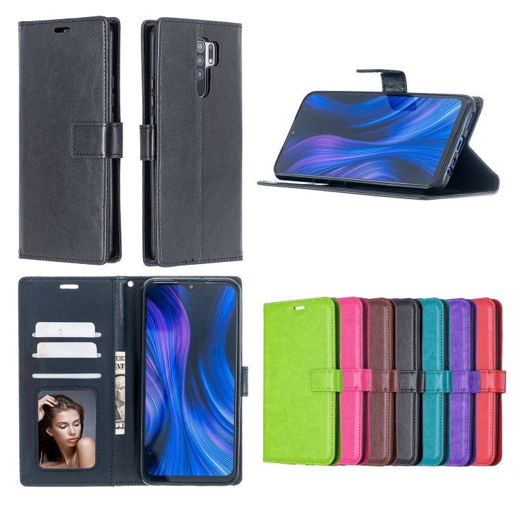 For Xiaomi Redmi 9 Crazy Horse Texture Horizontal Flip Leather Case with Holder & Card Slots & Wallet & Photo Frame