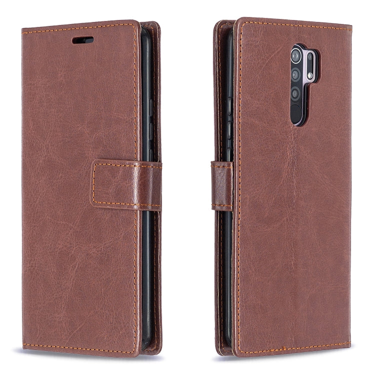 For Xiaomi Redmi 9 Crazy Horse Texture Horizontal Flip Leather Case with Holder & Card Slots & Wallet & Photo Frame