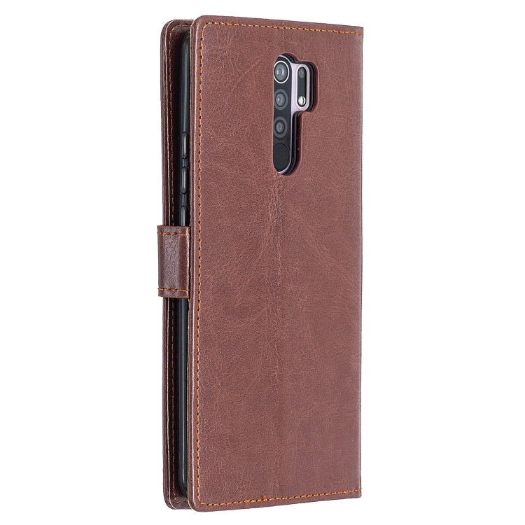 For Xiaomi Redmi 9 Crazy Horse Texture Horizontal Flip Leather Case with Holder & Card Slots & Wallet & Photo Frame