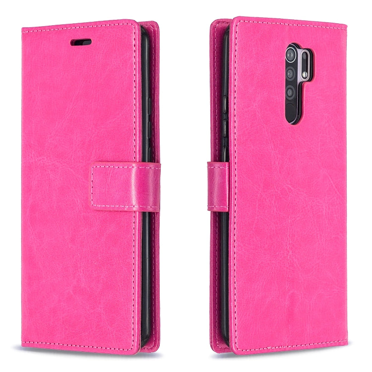 For Xiaomi Redmi 9 Crazy Horse Texture Horizontal Flip Leather Case with Holder & Card Slots & Wallet & Photo Frame
