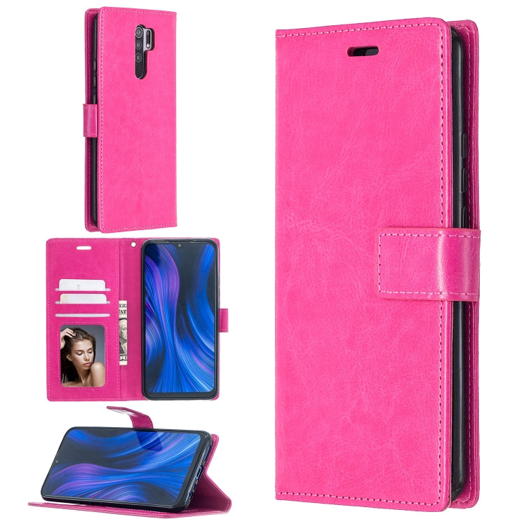 For Xiaomi Redmi 9 Crazy Horse Texture Horizontal Flip Leather Case with Holder & Card Slots & Wallet & Photo Frame