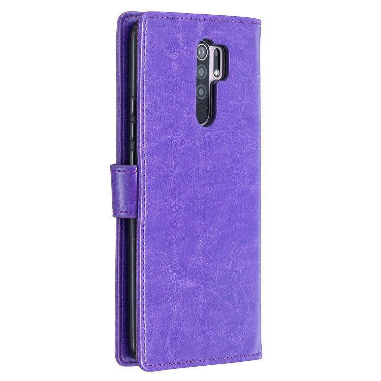 For Xiaomi Redmi 9 Crazy Horse Texture Horizontal Flip Leather Case with Holder & Card Slots & Wallet & Photo Frame