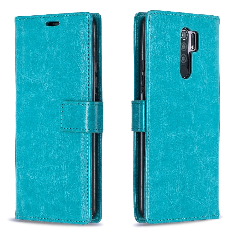 For Xiaomi Redmi 9 Crazy Horse Texture Horizontal Flip Leather Case with Holder & Card Slots & Wallet & Photo Frame
