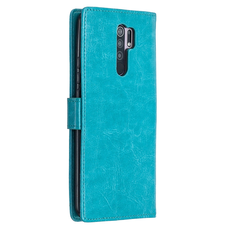 For Xiaomi Redmi 9 Crazy Horse Texture Horizontal Flip Leather Case with Holder & Card Slots & Wallet & Photo Frame