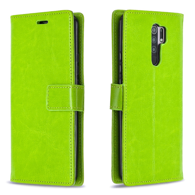 For Xiaomi Redmi 9 Crazy Horse Texture Horizontal Flip Leather Case with Holder & Card Slots & Wallet & Photo Frame