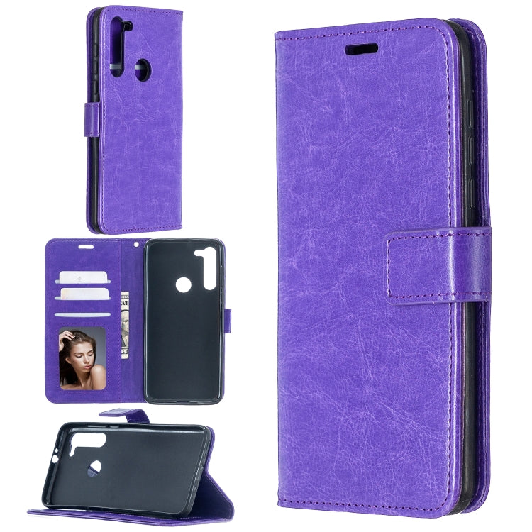 For Motorola Moto G8 Crazy Horse Texture Horizontal Flip Leather Case with Holder & Card Slots & Wallet & Photo Frame