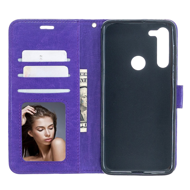 For Motorola Moto G8 Crazy Horse Texture Horizontal Flip Leather Case with Holder & Card Slots & Wallet & Photo Frame