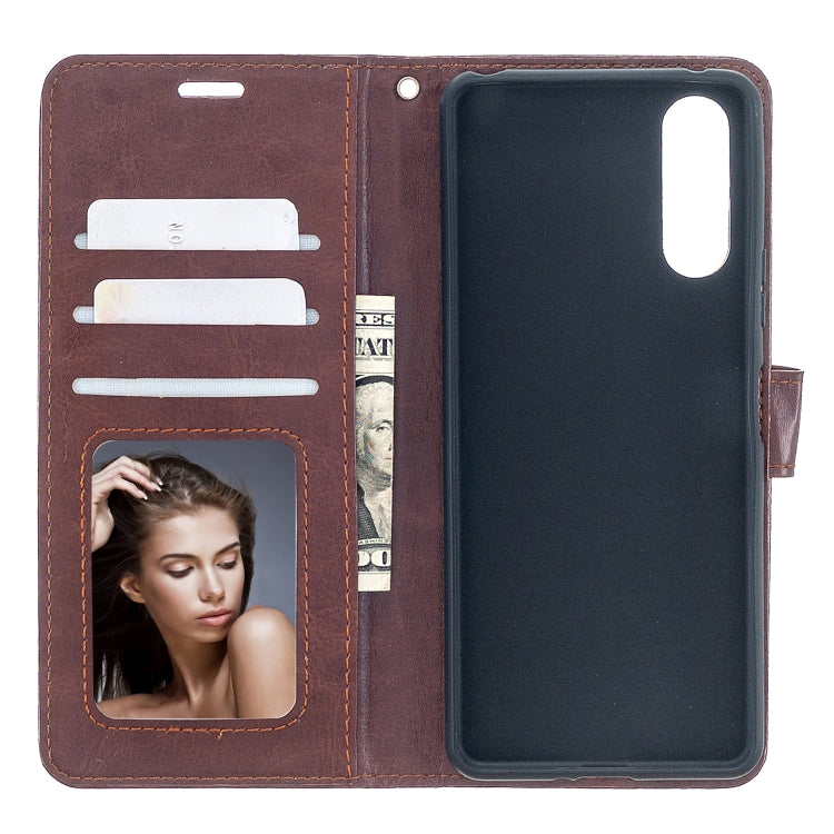 For Sony Xperia 10 II Crazy Horse Texture Horizontal Flip Leather Case with Holder & Card Slots & Wallet & Photo Frame