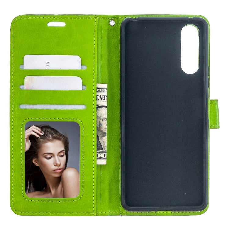 For Sony Xperia 10 II Crazy Horse Texture Horizontal Flip Leather Case with Holder & Card Slots & Wallet & Photo Frame