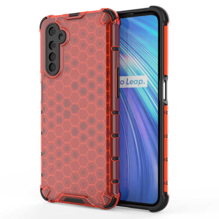 For OPPO Realme 6 Shockproof Honeycomb PC + TPU Case