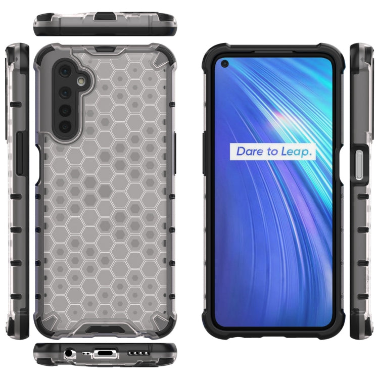 For OPPO Realme 6 Shockproof Honeycomb PC + TPU Case