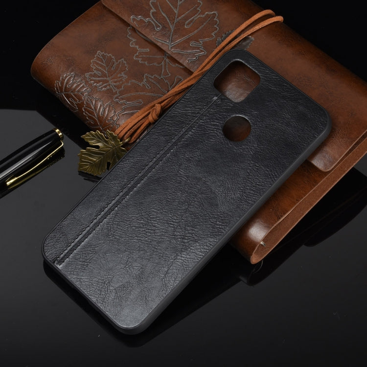 For Xiaomi Redmi 9C Shockproof Sewing Cow Pattern Skin PC + PU + TPU Case