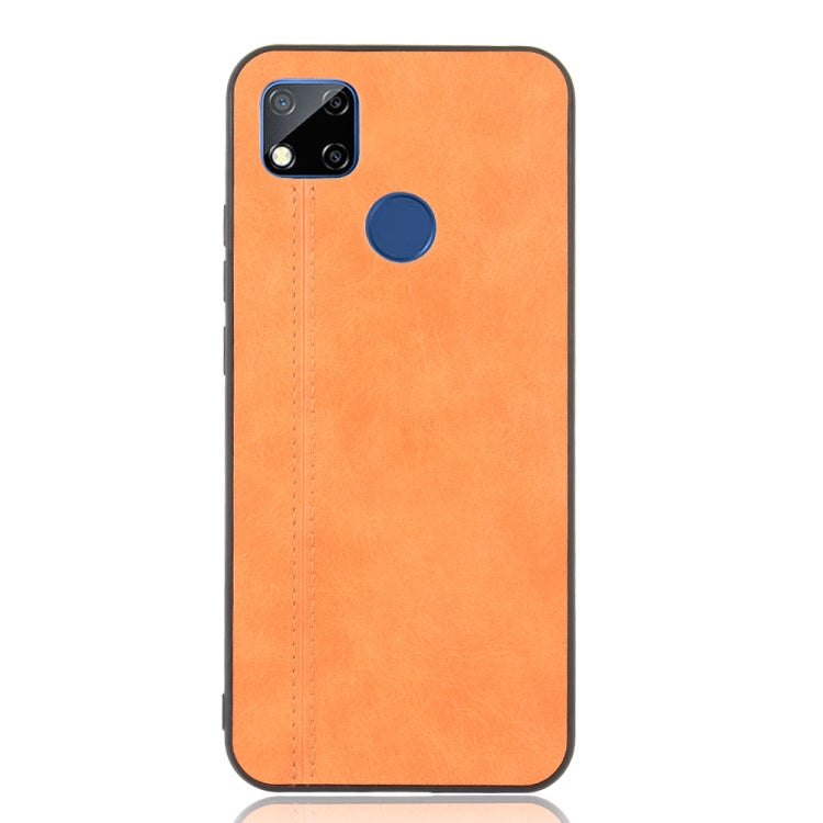 For Xiaomi Redmi 9C Shockproof Sewing Cow Pattern Skin PC + PU + TPU Case