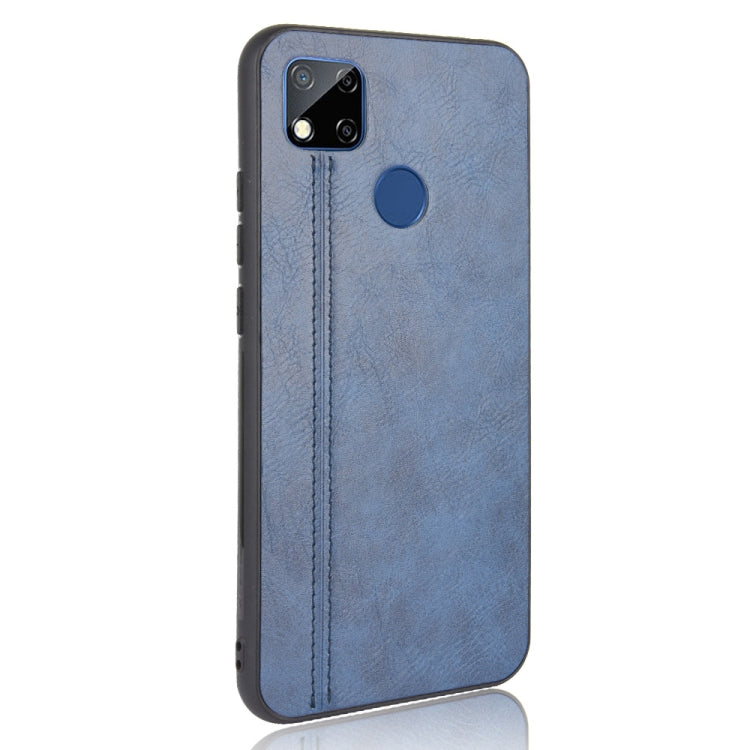 For Xiaomi Redmi 9C Shockproof Sewing Cow Pattern Skin PC + PU + TPU Case