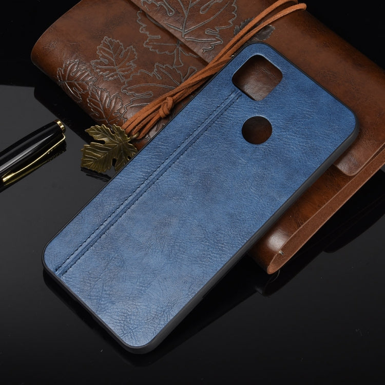 For Xiaomi Redmi 9C Shockproof Sewing Cow Pattern Skin PC + PU + TPU Case