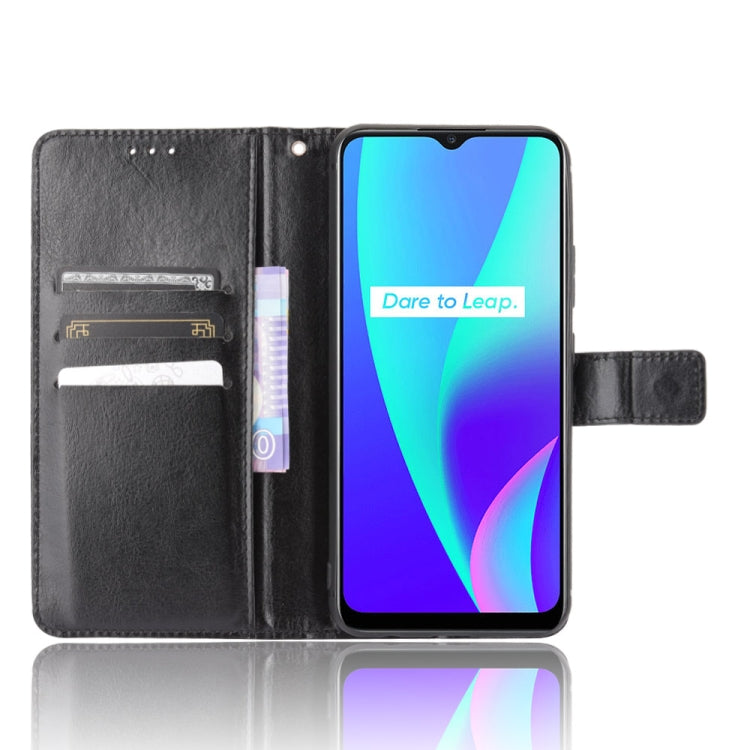 For OPPO Realme C15 Retro Crazy Horse Texture Horizontal Flip Leather Case with Holder & Card Slots & Photo Frame
