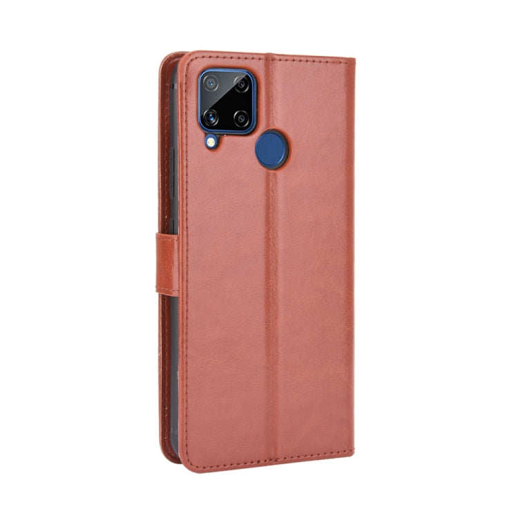 For OPPO Realme C15 Retro Crazy Horse Texture Horizontal Flip Leather Case with Holder & Card Slots & Photo Frame