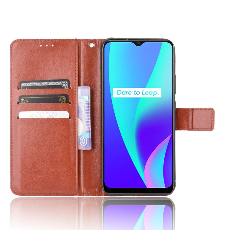 For OPPO Realme C15 Retro Crazy Horse Texture Horizontal Flip Leather Case with Holder & Card Slots & Photo Frame
