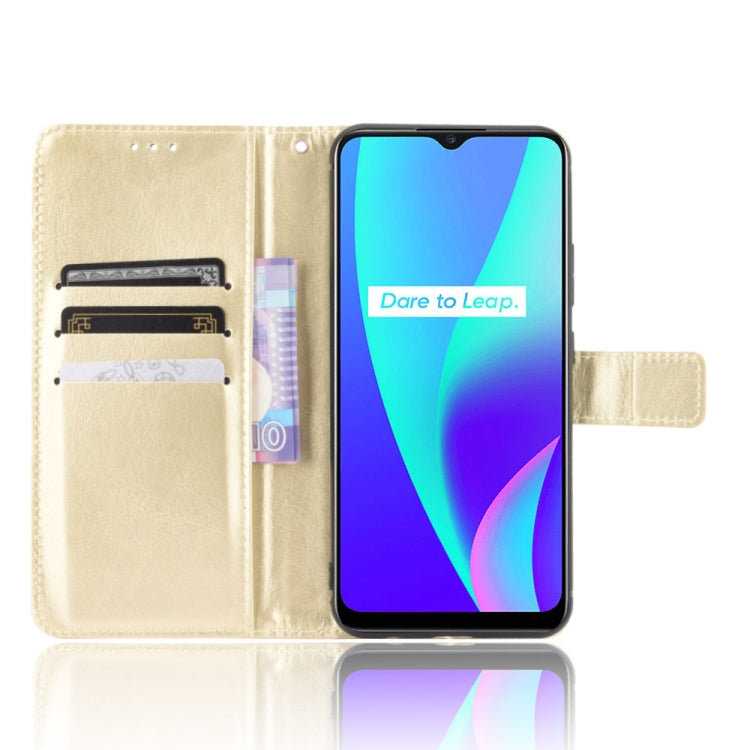 For OPPO Realme C15 Retro Crazy Horse Texture Horizontal Flip Leather Case with Holder & Card Slots & Photo Frame