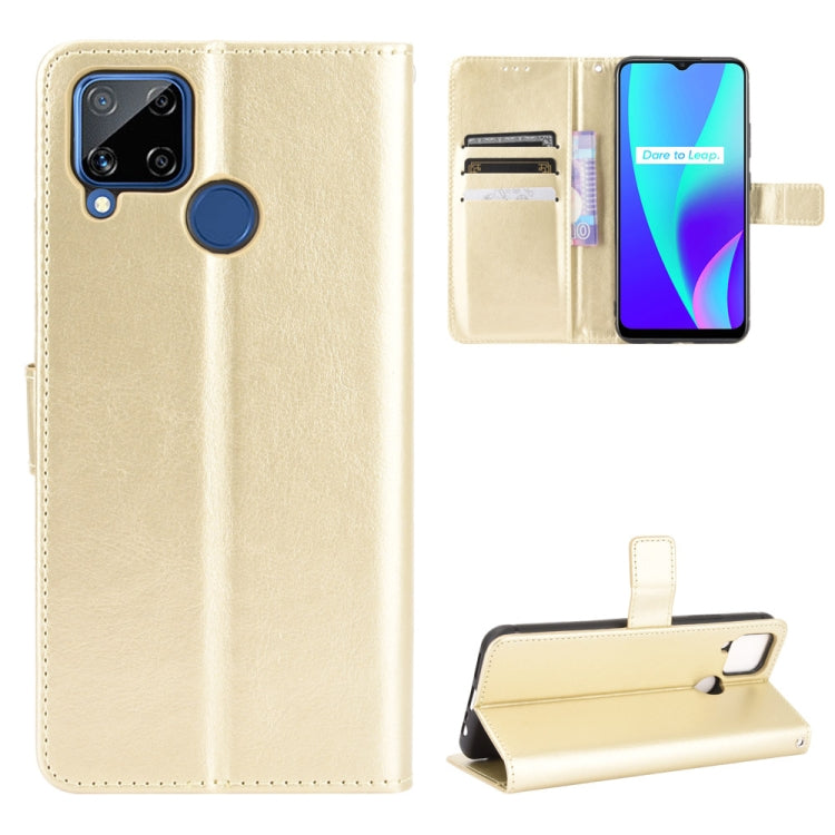 For OPPO Realme C15 Retro Crazy Horse Texture Horizontal Flip Leather Case with Holder & Card Slots & Photo Frame