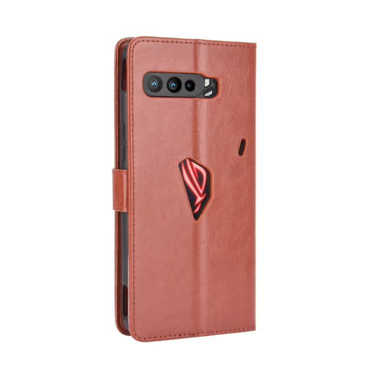 For Asus ROG Phone 3 ZS661KS Retro Crazy Horse Texture Horizontal Flip Leather Case , with Holder & Card Slots & Photo Frame