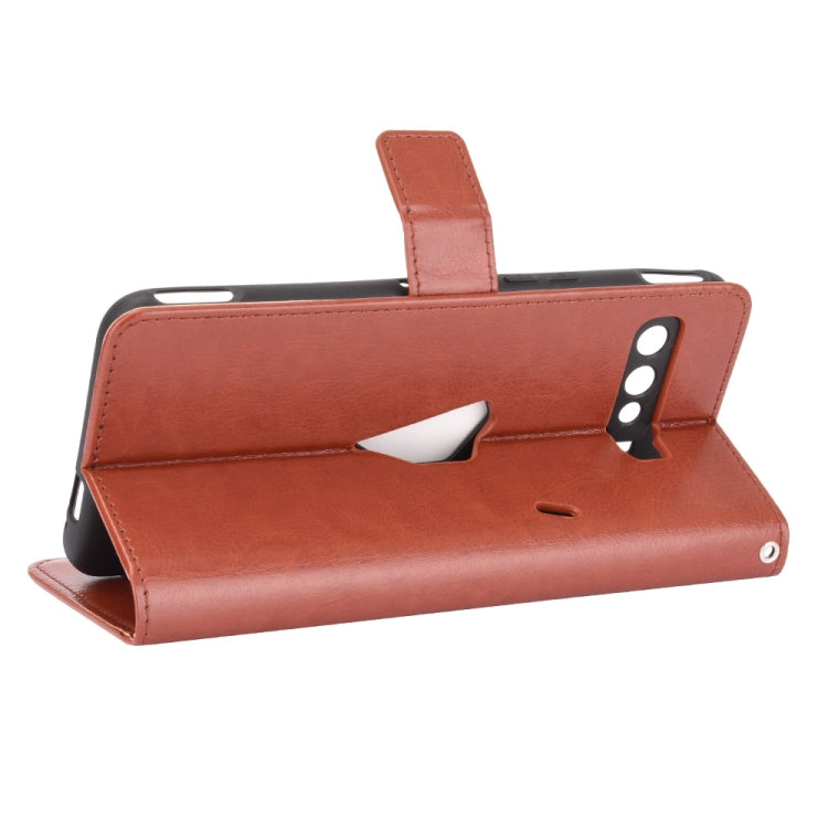 For Asus ROG Phone 3 ZS661KS Retro Crazy Horse Texture Horizontal Flip Leather Case , with Holder & Card Slots & Photo Frame