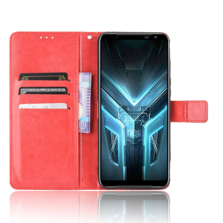 For Asus ROG Phone 3 ZS661KS Retro Crazy Horse Texture Horizontal Flip Leather Case , with Holder & Card Slots & Photo Frame