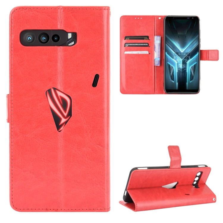 For Asus ROG Phone 3 ZS661KS Retro Crazy Horse Texture Horizontal Flip Leather Case , with Holder & Card Slots & Photo Frame