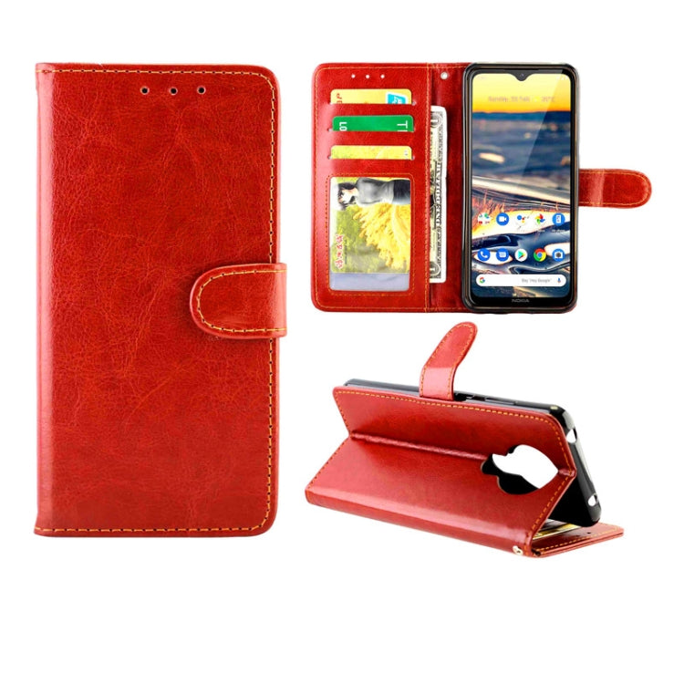 For Nokia5.3 Crazy Horse Texture Leather Horizontal Flip Protective Case with Holder & Card Slots & Wallet & Photo Frame
