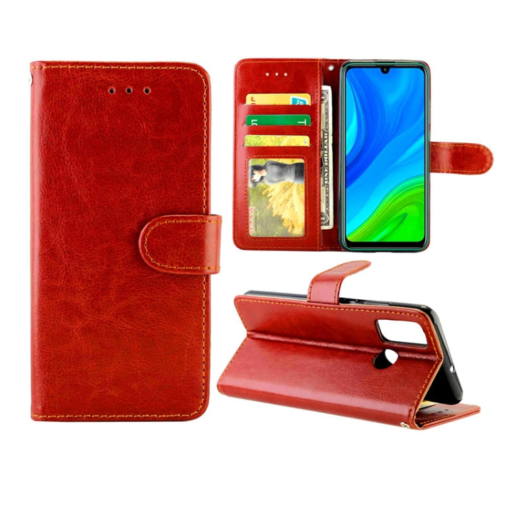 For Huawei P Smart(2020) Crazy Horse Texture Leather Horizontal Flip Protective Case with Holder & Card Slots & Wallet & Photo Frame