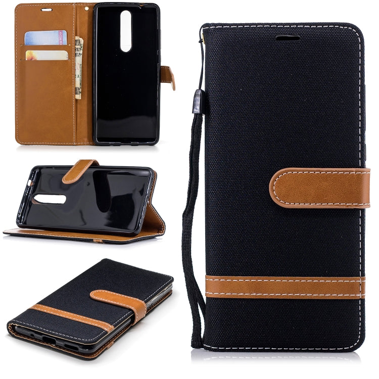 Color Matching Denim Texture Leather Case for Nokia 5.1 (2018), with Holder & Card Slots & Wallet & Lanyard