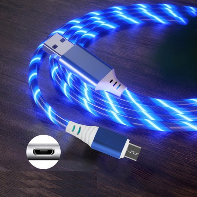 2.4A USB to Micro USB Colorful Streamer Fast Charging Cable, Length: 1m